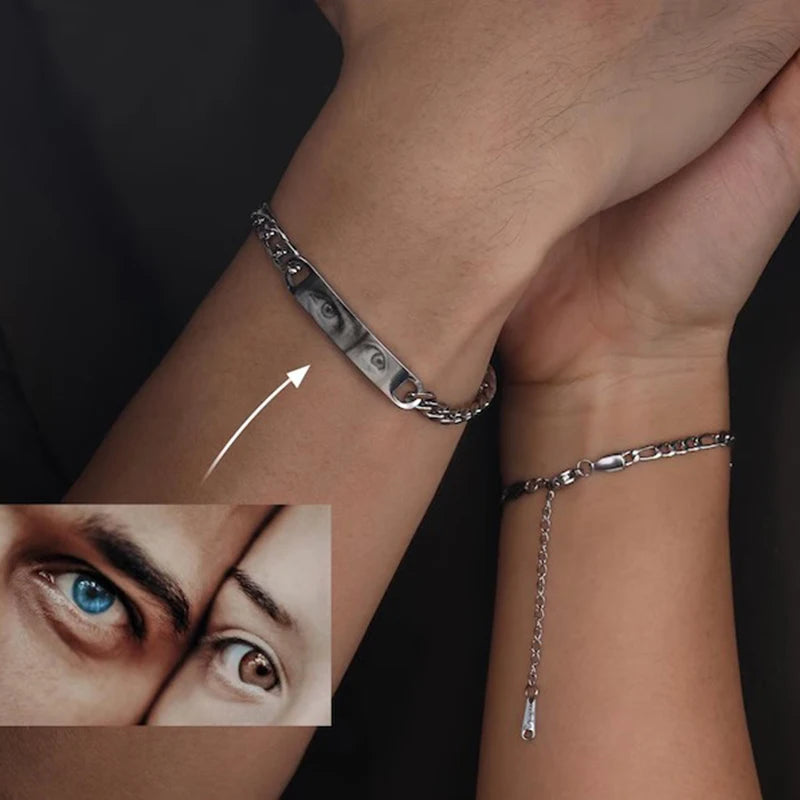 Bracelete personalizado Olhar do infinito- Promoção Para o Dia Dos Pais
