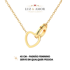 Colar com Nome Personalizado + Urso com Rosa Eternizada : ESPECIAL ANO NOVO